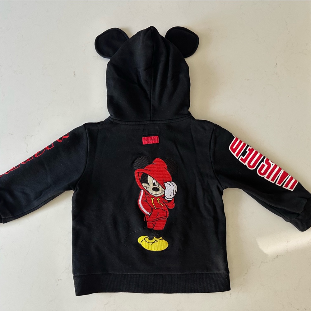 Black Hoodie with Cartoon Graphic